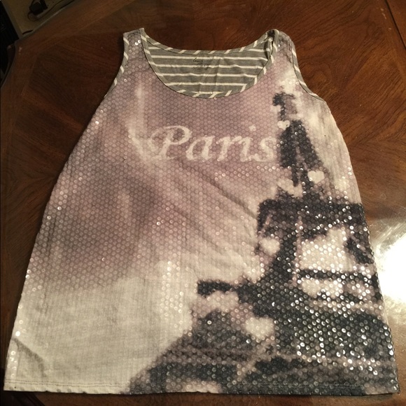 “Paris” Sequined Tank - Picture 1 of 8